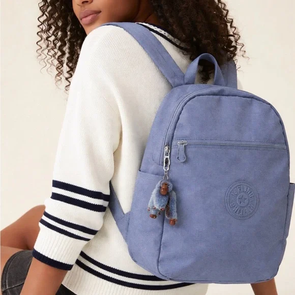 Kipling Dusty Blue Backpack - Picture 1 of 13
